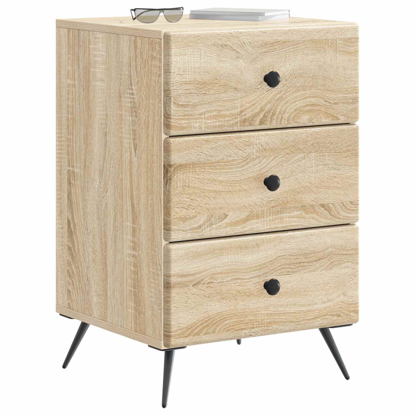 vidaXL Bedside Cabinet Sonoma Oak 43 x 41 x 66.5 cm Engineered Wood