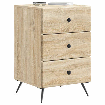 vidaXL Bedside Cabinet Sonoma Oak 43 x 41 x 66.5 cm Engineered Wood