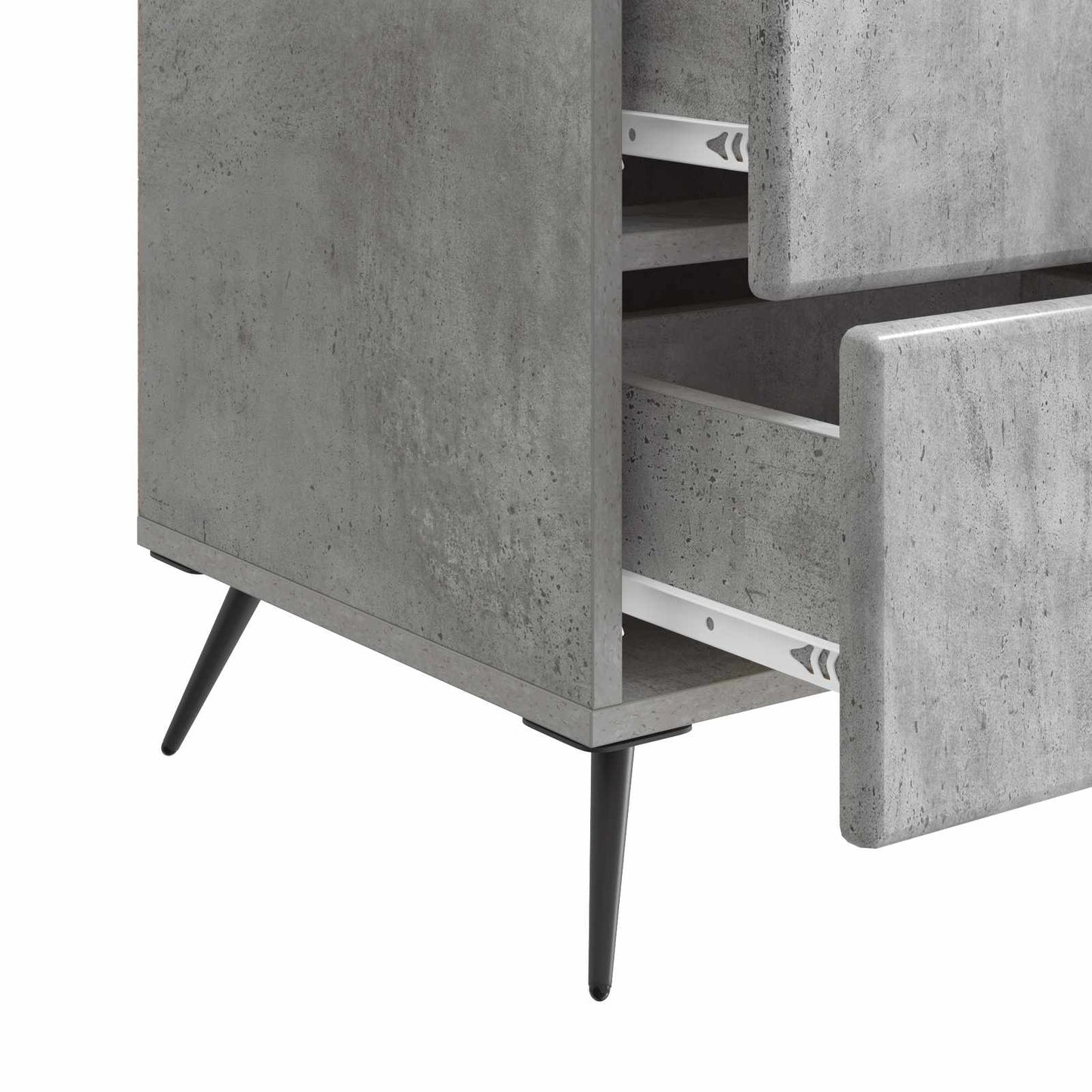 vidaXL Bedside Cabinet Concrete Grey 43 x 41 x 66.5 cm Engineered Wood