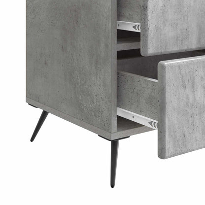 vidaXL Bedside Cabinet Concrete Grey 43 x 41 x 66.5 cm Engineered Wood