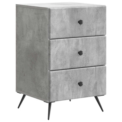 vidaXL Bedside Cabinet Concrete Grey 43 x 41 x 66.5 cm Engineered Wood