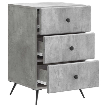 vidaXL Bedside Cabinet Concrete Grey 43 x 41 x 66.5 cm Engineered Wood