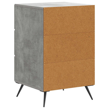 vidaXL Bedside Cabinet Concrete Grey 43 x 41 x 66.5 cm Engineered Wood