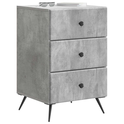 vidaXL Bedside Cabinet Concrete Grey 43 x 41 x 66.5 cm Engineered Wood