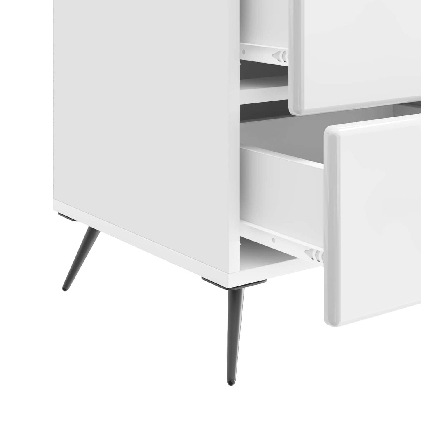 vidaXL Bedside Cabinet with Drawer High Gloss White 43 x 41 x 66.5 cm
