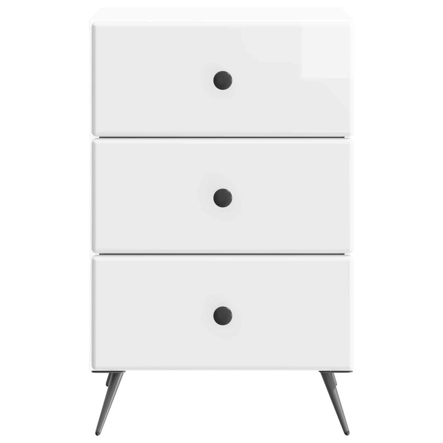 vidaXL Bedside Cabinet with Drawer High Gloss White 43 x 41 x 66.5 cm