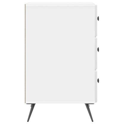 vidaXL Bedside Cabinet with Drawer High Gloss White 43 x 41 x 66.5 cm