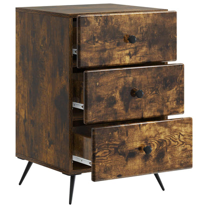 vidaXL Bedside Cabinet Smoked Oak 43 x 41 x 66.5 cm Engineered Wood
