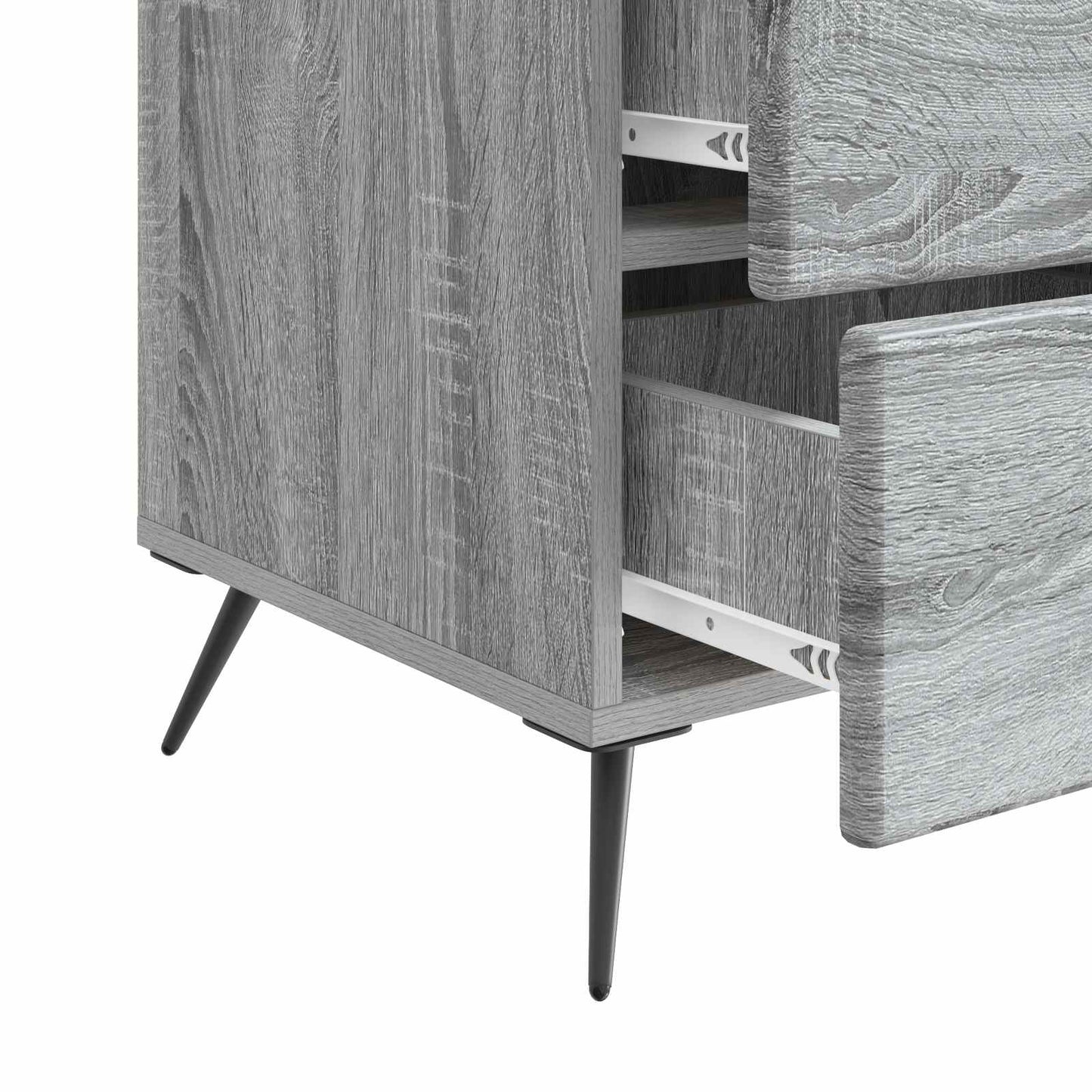 vidaXL Bedside Cabinet Grey Sonoma 43 x 41 x 66.5 cm Engineered Wood