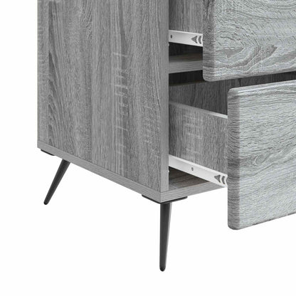 vidaXL Bedside Cabinet Grey Sonoma 43 x 41 x 66.5 cm Engineered Wood