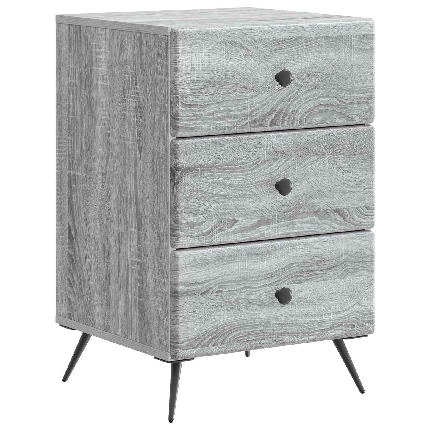 vidaXL Bedside Cabinet Grey Sonoma 43 x 41 x 66.5 cm Engineered Wood