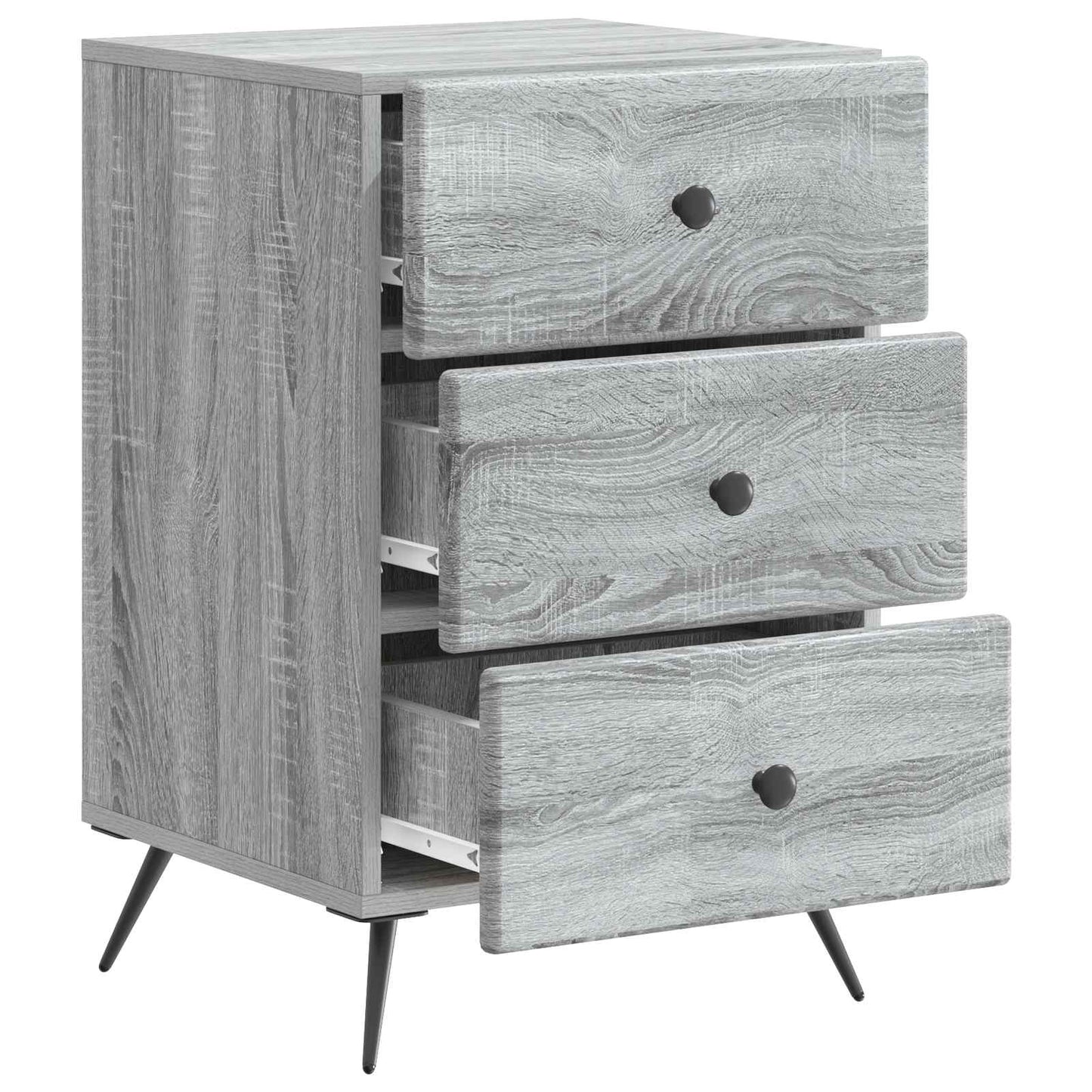 vidaXL Bedside Cabinet Grey Sonoma 43 x 41 x 66.5 cm Engineered Wood