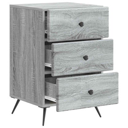 vidaXL Bedside Cabinet Grey Sonoma 43 x 41 x 66.5 cm Engineered Wood