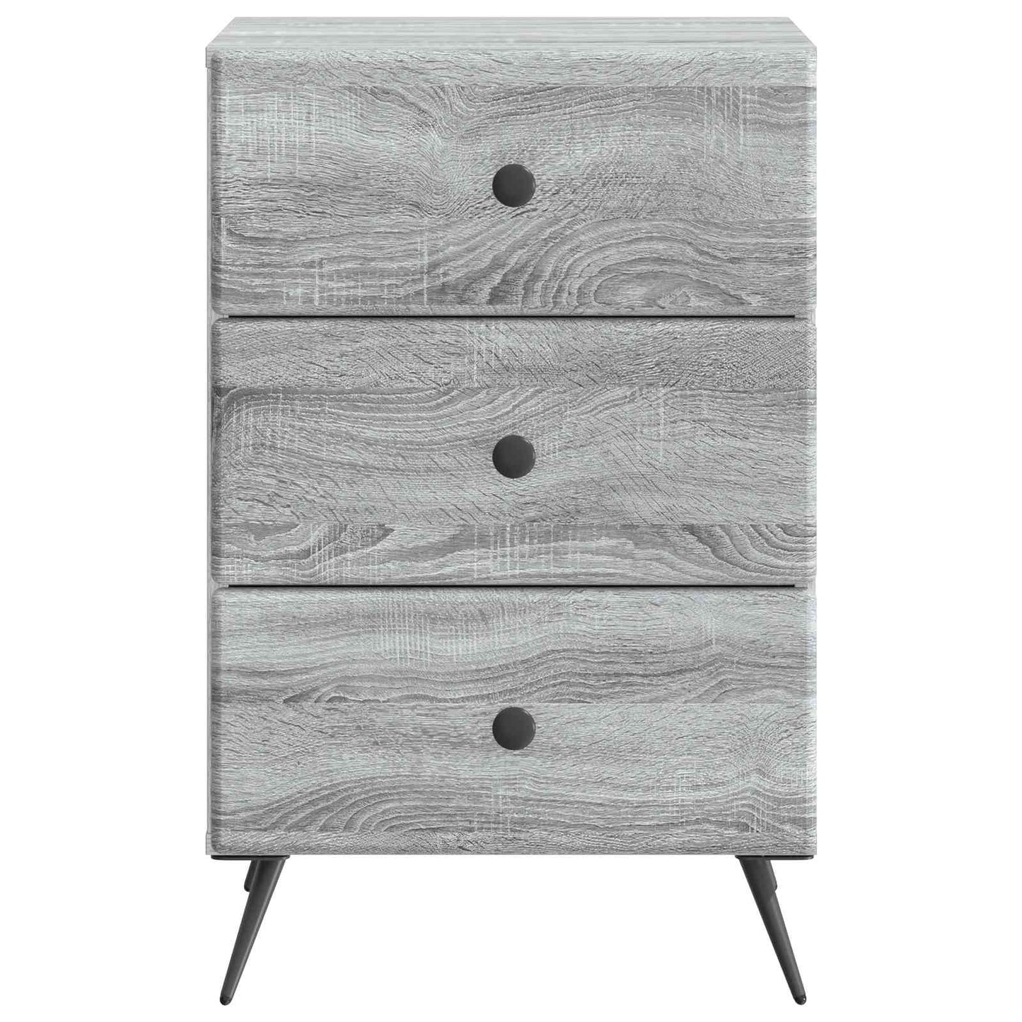 vidaXL Bedside Cabinet Grey Sonoma 43 x 41 x 66.5 cm Engineered Wood