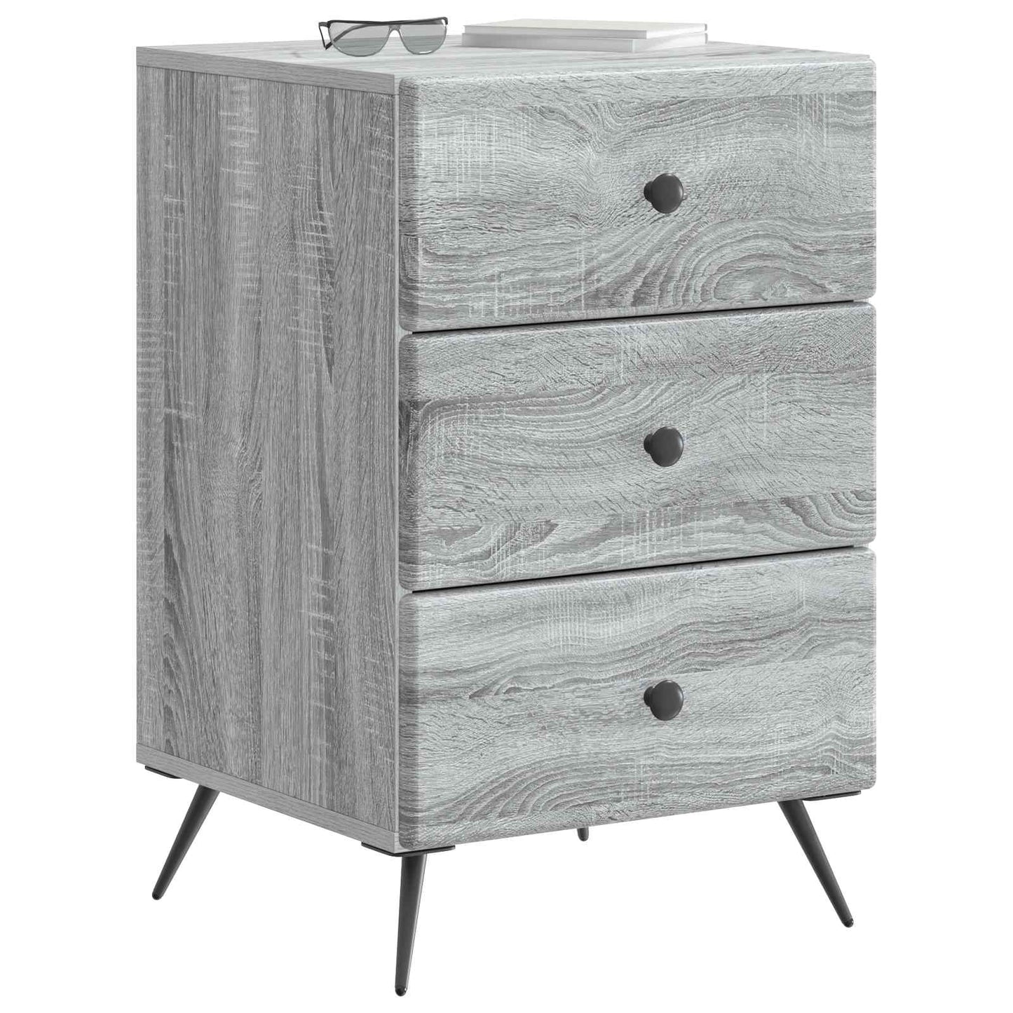 vidaXL Bedside Cabinet Grey Sonoma 43 x 41 x 66.5 cm Engineered Wood