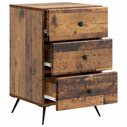 vidaXL Bedside Cabinet Old Wood 43 x 41 x 66.5 cm Engineered Wood
