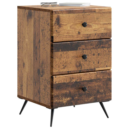 vidaXL Bedside Cabinet Old Wood 43 x 41 x 66.5 cm Engineered Wood