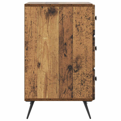vidaXL Bedside Cabinet Old Wood 43 x 41 x 66.5 cm Engineered Wood