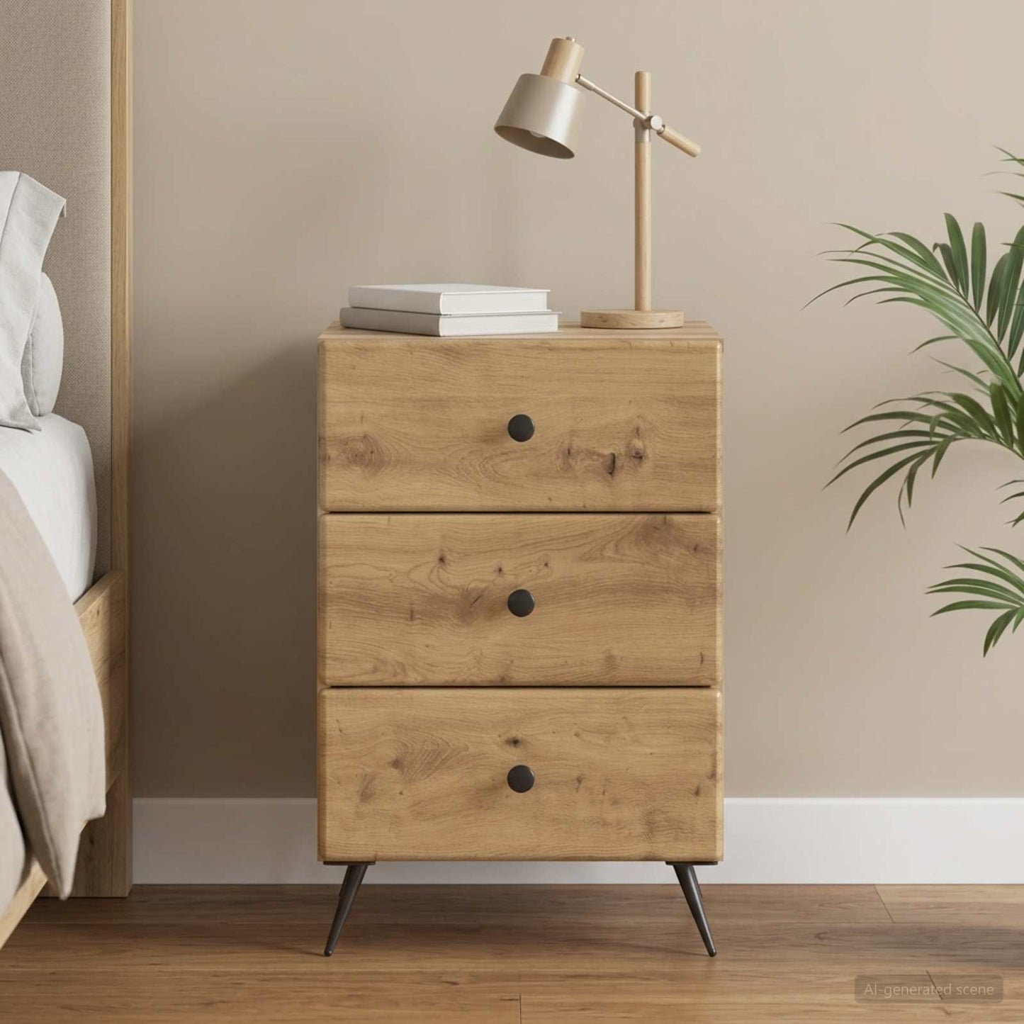 vidaXL Bedside Cabinet Artisan Oak 43 x 41 x 66.5 cm Engineered Wood
