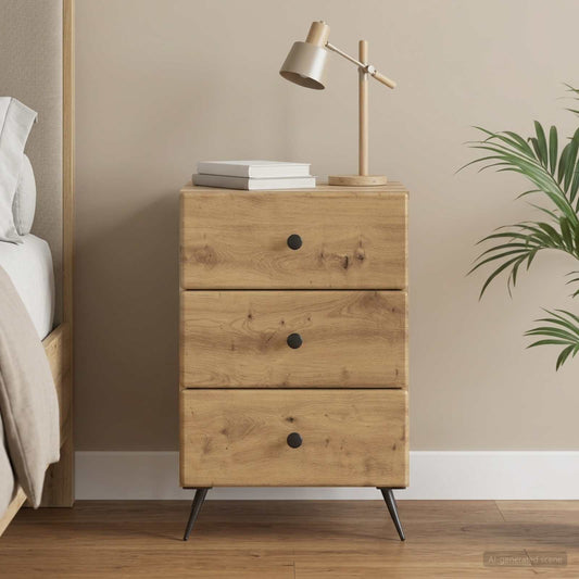 vidaXL Bedside Cabinet Artisan Oak 43 x 41 x 66.5 cm Engineered Wood
