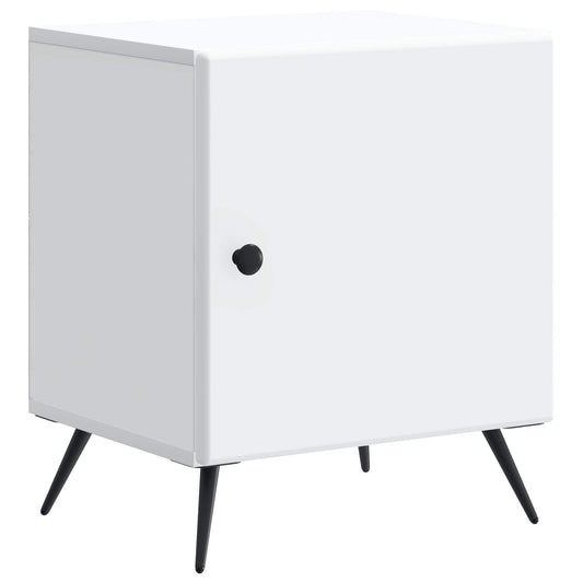 vidaXL Bedside Cabinet White 43 x 34.5 x 50 cm Engineered Wood