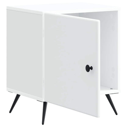 vidaXL Bedside Cabinet White 43 x 34.5 x 50 cm Engineered Wood