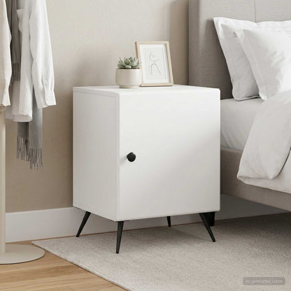 vidaXL Bedside Cabinet 2 pcs White 43 x 34.5 x 50 cm Engineered Wood