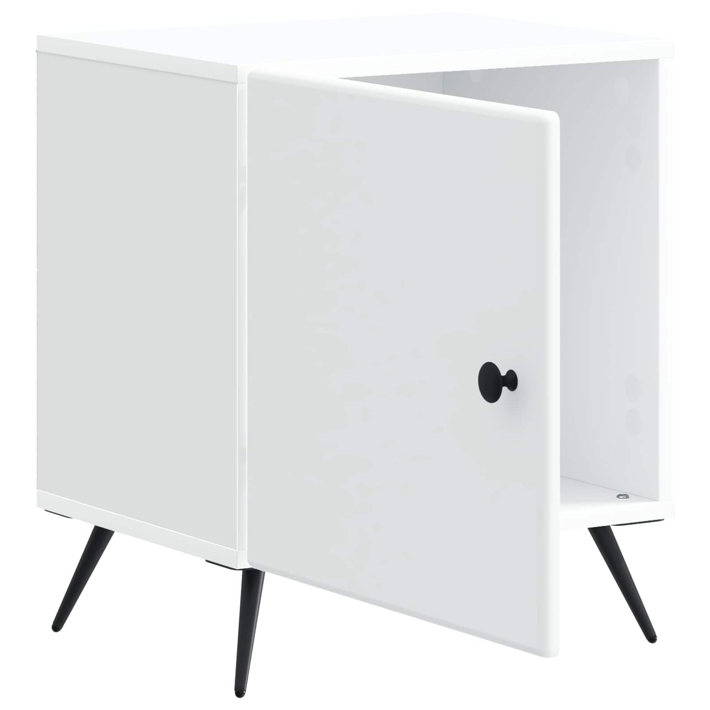 vidaXL Bedside Cabinet 2 pcs White 43 x 34.5 x 50 cm Engineered Wood