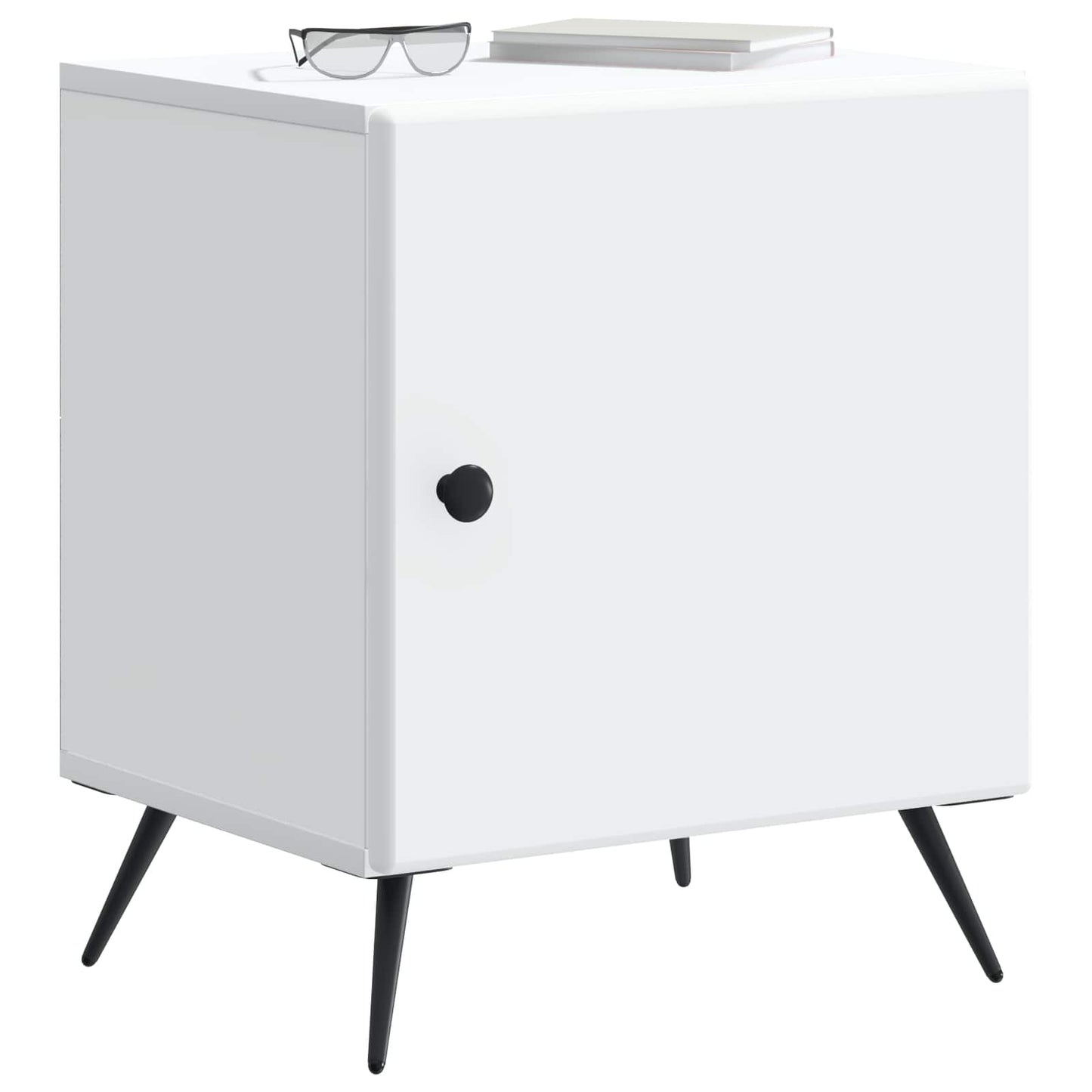 vidaXL Bedside Cabinet 2 pcs White 43 x 34.5 x 50 cm Engineered Wood