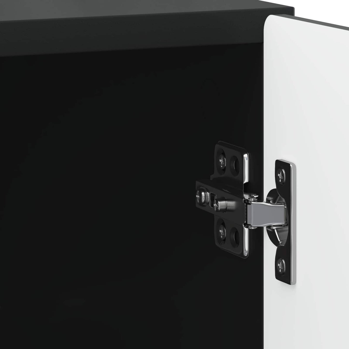 vidaXL Bedside Cabinet Black 43 x 34.5 x 50 cm Engineered Wood
