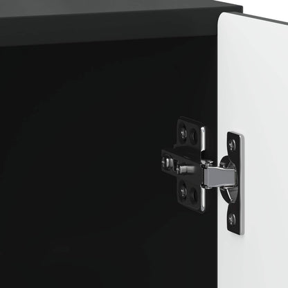 vidaXL Bedside Cabinet Black 43 x 34.5 x 50 cm Engineered Wood