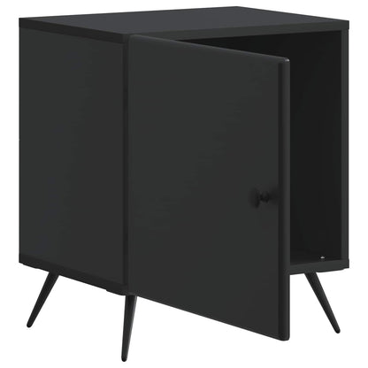 vidaXL Bedside Cabinet Black 43 x 34.5 x 50 cm Engineered Wood