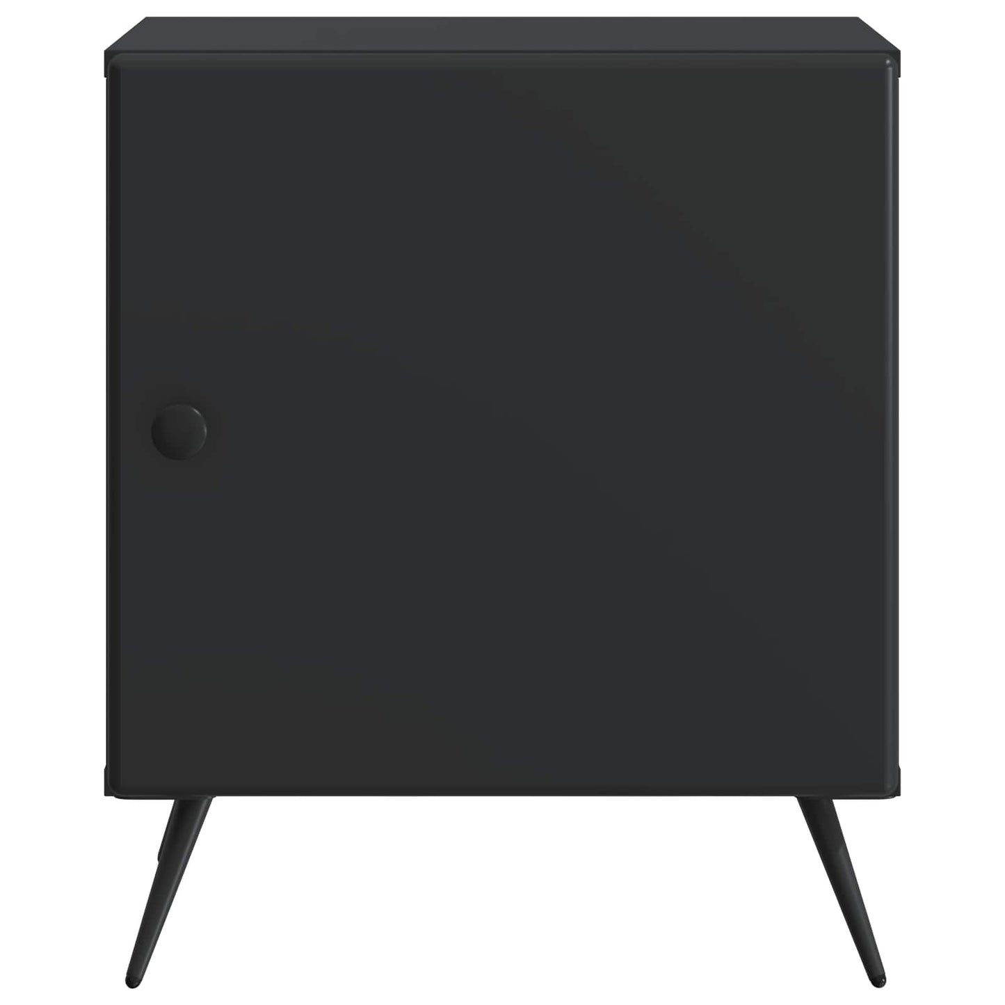 vidaXL Bedside Cabinet Black 43 x 34.5 x 50 cm Engineered Wood