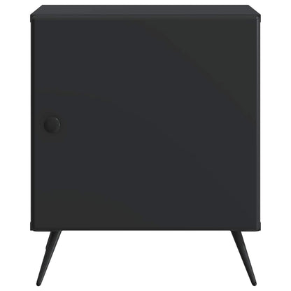 vidaXL Bedside Cabinet Black 43 x 34.5 x 50 cm Engineered Wood