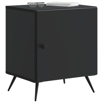 vidaXL Bedside Cabinet Black 43 x 34.5 x 50 cm Engineered Wood