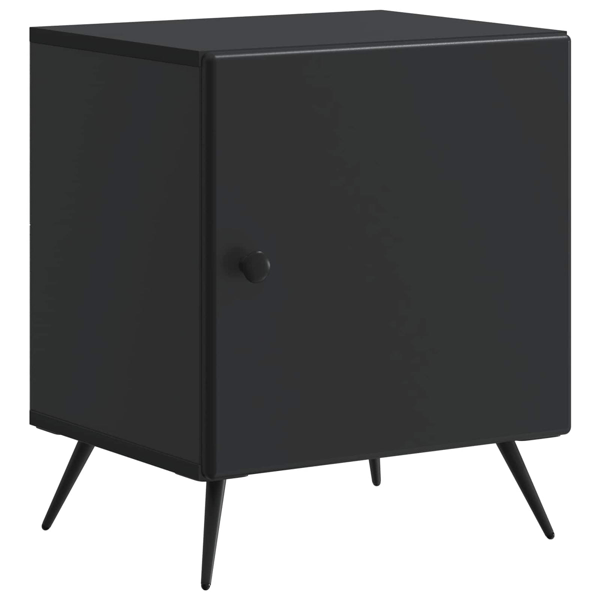 vidaXL Bedside Cabinet 2 pcs Black 43 x 34.5 x 50 cm Engineered Wood