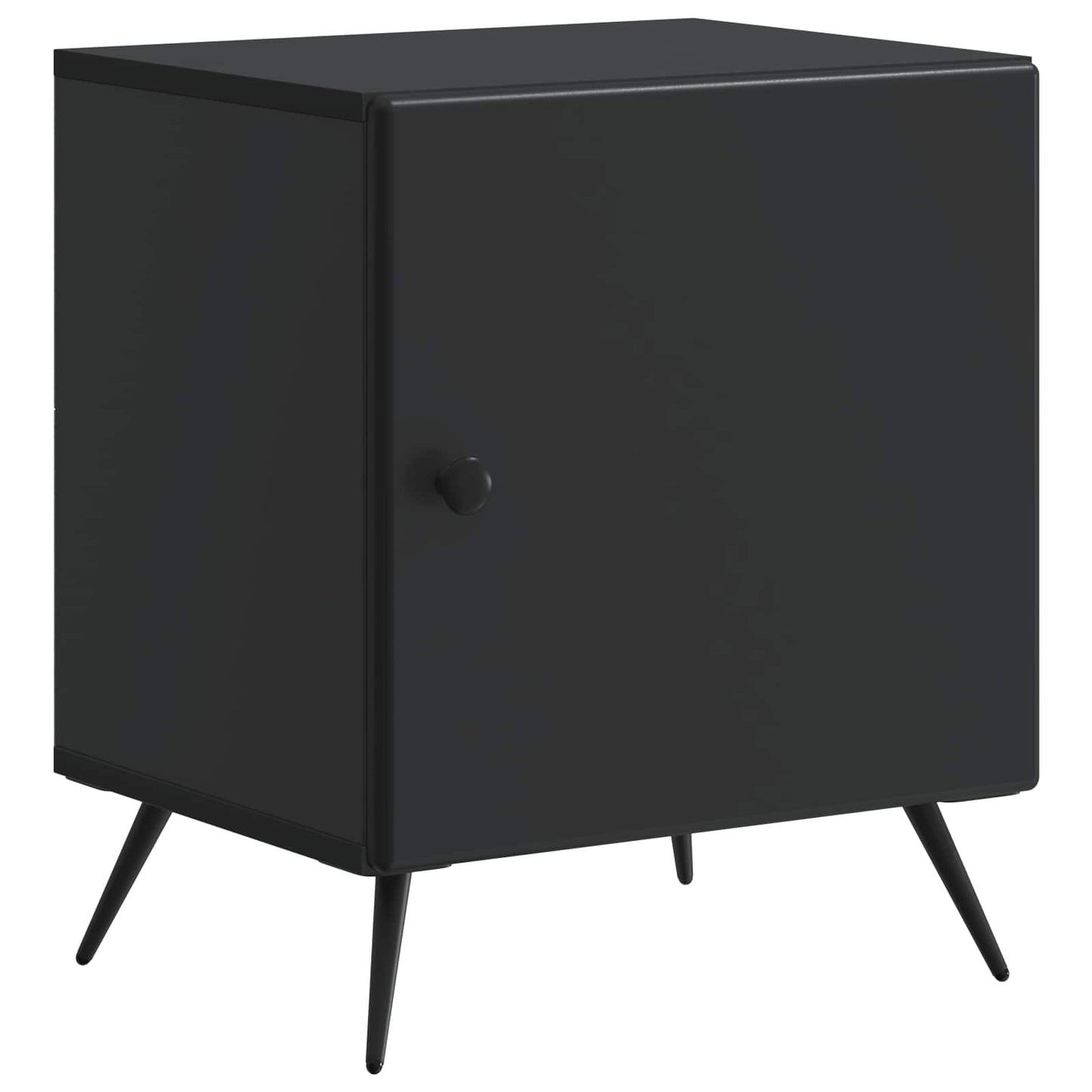 vidaXL Bedside Cabinet 2 pcs Black 43 x 34.5 x 50 cm Engineered Wood