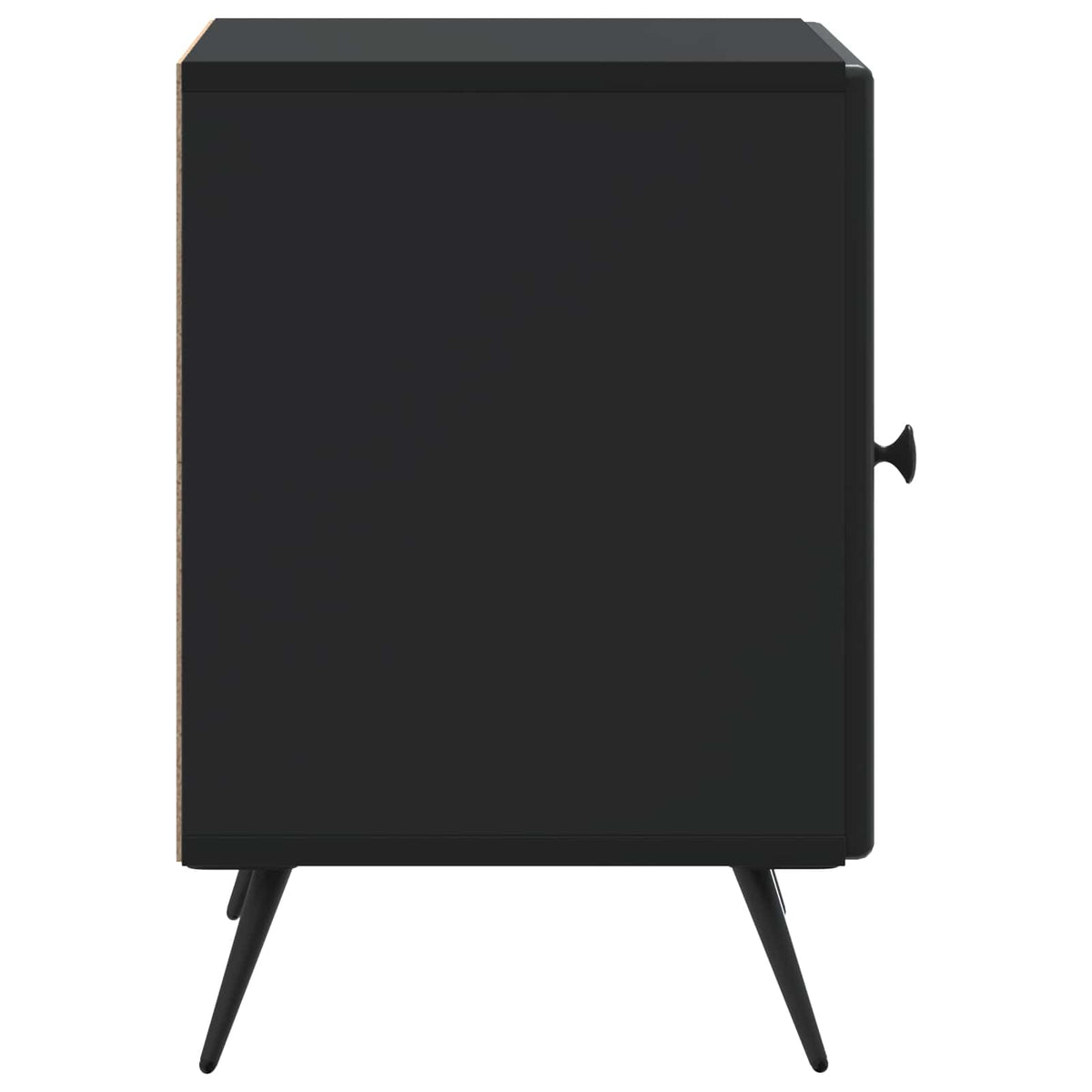 vidaXL Bedside Cabinet 2 pcs Black 43 x 34.5 x 50 cm Engineered Wood