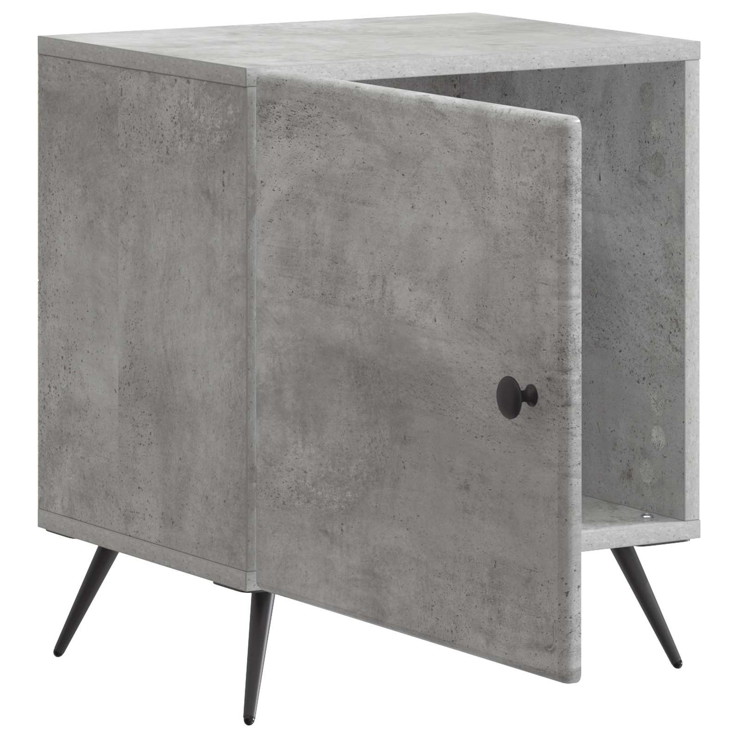 vidaXL Bedside Cabinet Concrete Grey 43 x 34.5 x 50 cm Engineered Wood