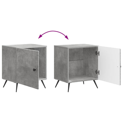 vidaXL Bedside Cabinet Concrete Grey 43 x 34.5 x 50 cm Engineered Wood