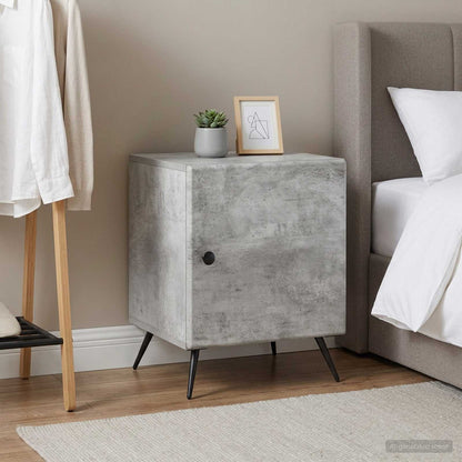 vidaXL Bedside Cabinet 2 pcs Concrete Grey 43 x 34.5 x 50 cm