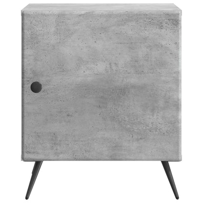 vidaXL Bedside Cabinet 2 pcs Concrete Grey 43 x 34.5 x 50 cm