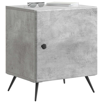 vidaXL Bedside Cabinet 2 pcs Concrete Grey 43 x 34.5 x 50 cm