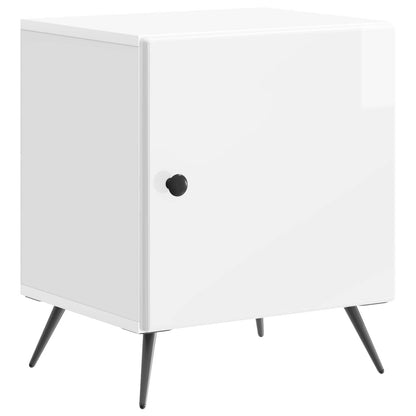 vidaXL Bedside Cabinet 2 pcs High Gloss White 43 x 34.5 x 50 cm