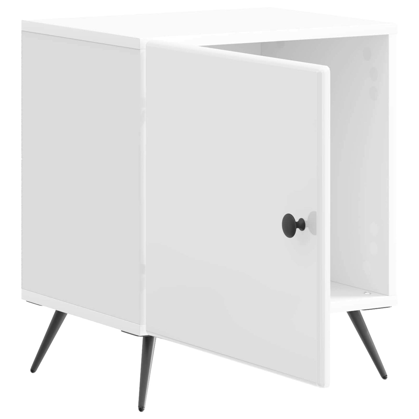 vidaXL Bedside Cabinet 2 pcs High Gloss White 43 x 34.5 x 50 cm