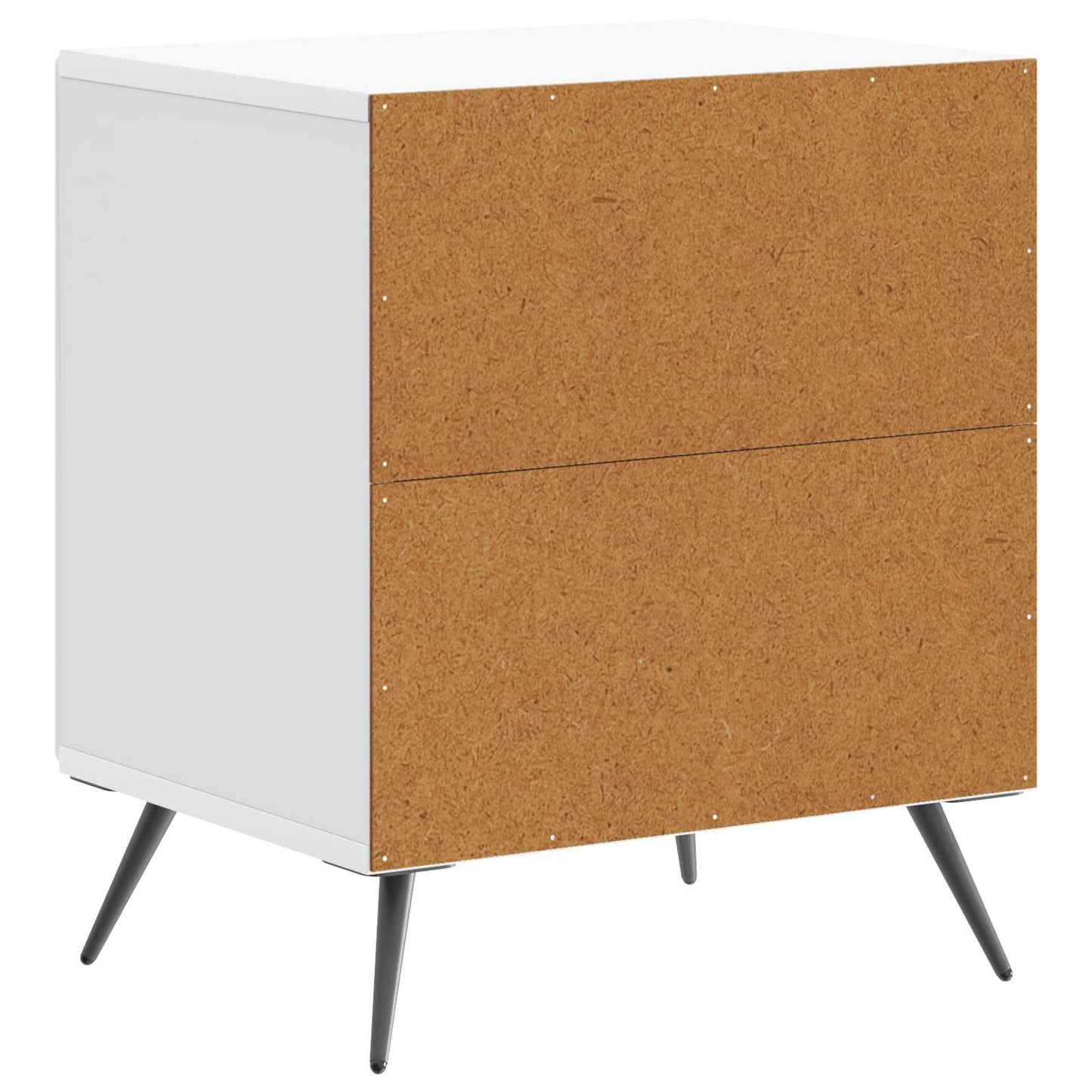 vidaXL Bedside Cabinet 2 pcs High Gloss White 43 x 34.5 x 50 cm