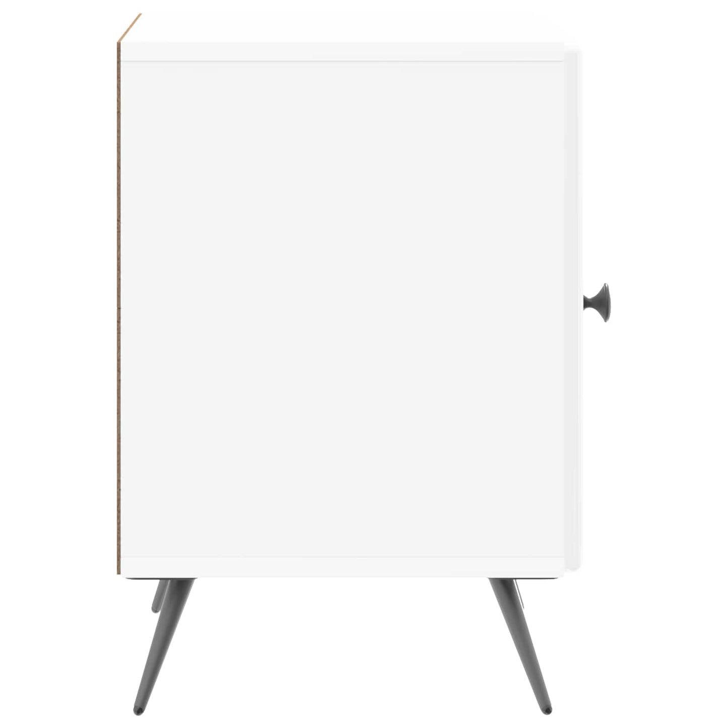 vidaXL Bedside Cabinet 2 pcs High Gloss White 43 x 34.5 x 50 cm