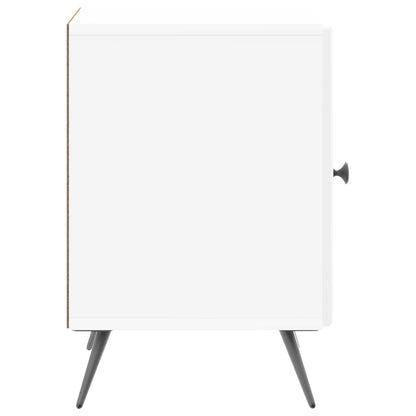 vidaXL Bedside Cabinet 2 pcs High Gloss White 43 x 34.5 x 50 cm