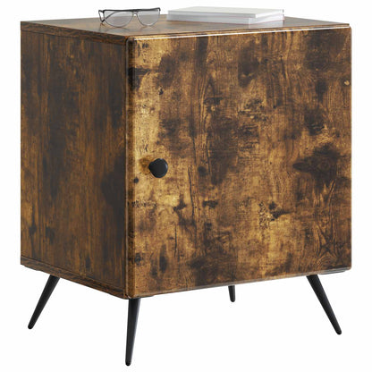vidaXL Bedside Cabinet Smoked Oak 43 x 34.5 x 50 cm Engineered Wood