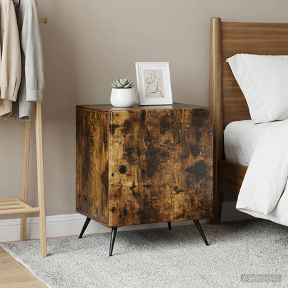vidaXL Bedside Cabinet 2 pcs Smoked Oak 43 x 34.5 x 50 cm